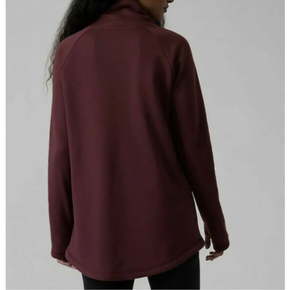 Athleta Decadent Chocolate Cozy Karma Asym Pullover size Small - Picture 10 of 16
